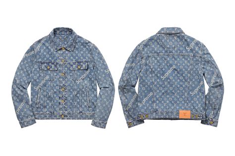 louis vuitton x supreme jean jacket|louis vuitton supreme camo jacket.